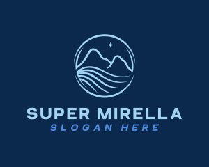 Sea - Star Mountain Ocean logo design