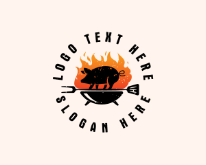 Pork - Pork BBQ Grilling logo design
