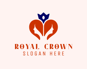 Princess - Princess Heart Crown logo design