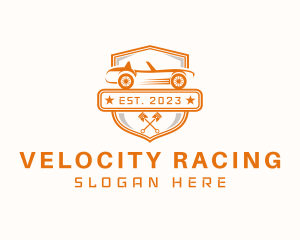 Racing Car Piston logo design