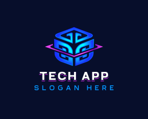 Application - Application Digital Cube logo design