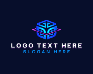 Crate - Application Digital Cube logo design