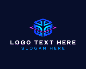 Application - Application Digital Cube logo design