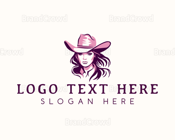 Rodeo Cowgirl Hat Logo