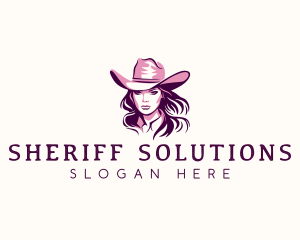 Rodeo Cowgirl Hat logo design