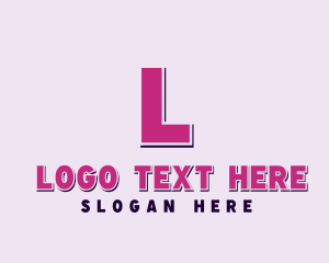 Playful - Playful Pink Letter logo design