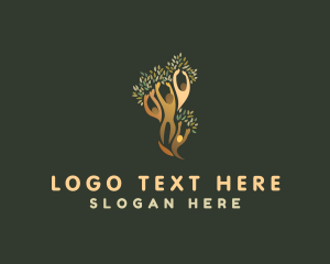Vegan - Family Nature Tree logo design