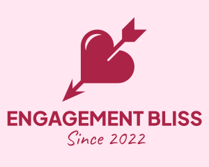 Engagement - Heart Arrow Dating App logo design