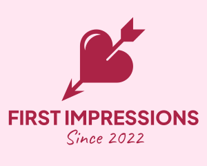 Heart Arrow Dating App logo design