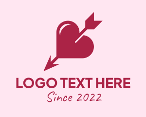 Engagement - Heart Arrow Dating App logo design