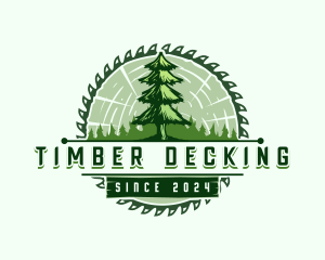 Pine Timber Saw logo design