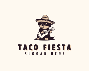 Mexican - Mexican Guitar Dog logo design