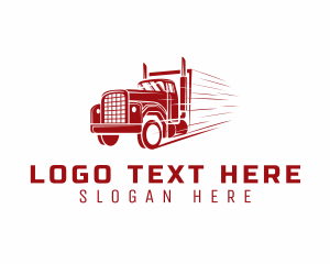 Courier Service - Fast Automotive Truck logo design