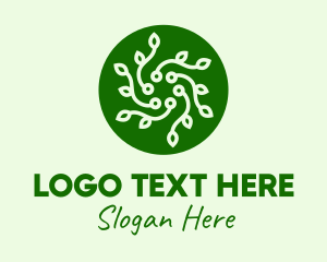 Organic Products - Circle Vines Pattern logo design