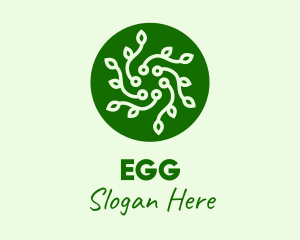 Organic Products - Circle Vines Pattern logo design