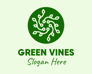 Vines - Circle Vines Pattern logo design