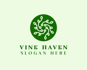 Wreath Vines Pattern logo design