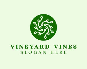 Wreath Vines Pattern logo design