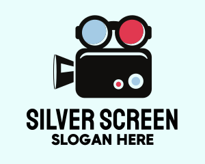 Movie Production - Geek Movie Camera Glasses logo design