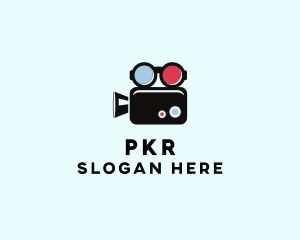 Geek Movie Camera Glasses logo design