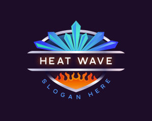 Heat - Cold Heat Ventilation logo design