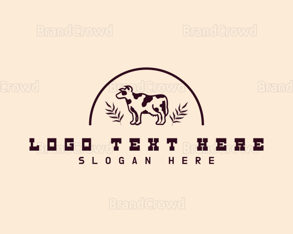 Cow Dairy Livestock Logo