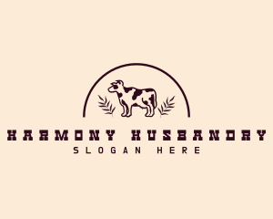 Husbandry - Cow Dairy Livestock logo design