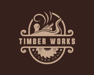 Sawmill - Woodwork Sawmill Planer logo design