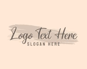 Handwriting - Feminine Watercolor Wordmark logo design