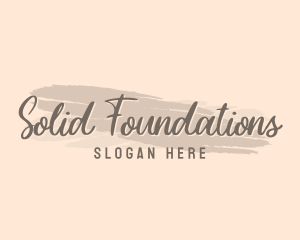 Feminine Watercolor Wordmark Logo