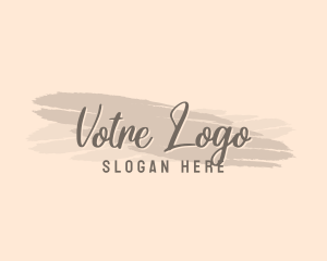 Watercolor - Feminine Watercolor Wordmark logo design