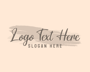 Vlog - Feminine Watercolor Wordmark logo design