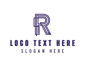 Incubator - Startup Maze Letter R  Business logo design