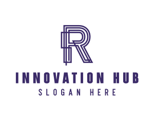 Incubator - Startup Maze Letter R  Business logo design