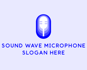 Microphone - Microphone Gradient Podcast logo design