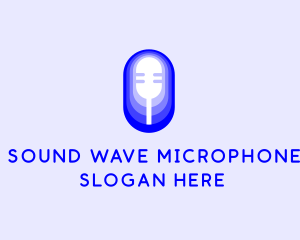 Microphone - Microphone Gradient Podcast logo design