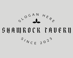 Irish - Gothic Clover Tavern logo design