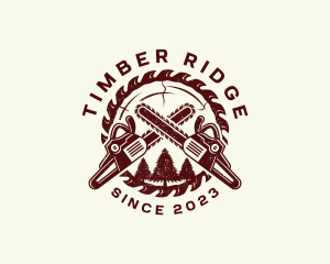 Logging - Chainsaw  Logging Forestry logo design