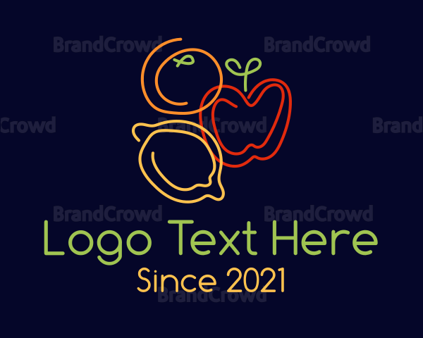 Organic Fruit Grocery Logo