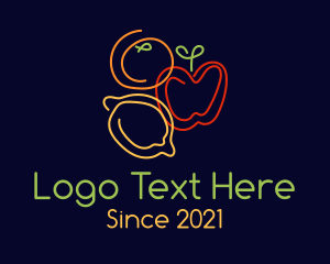 Vegan - Organic Fruit Grocery logo design