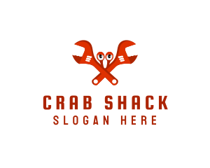 Crab - Crab Wrench Claw logo design