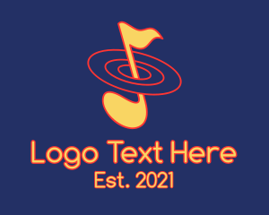 Modern - Musical Note Orbit logo design