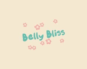 Pregnant - Playful Baby Stars logo design