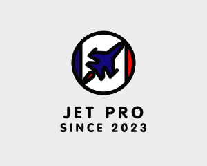 Jet - France Jet Flight logo design