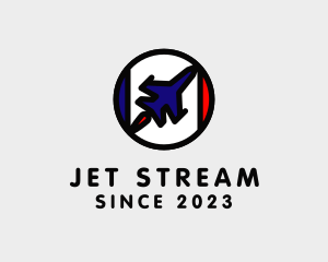 Jet - France Jet Flight logo design
