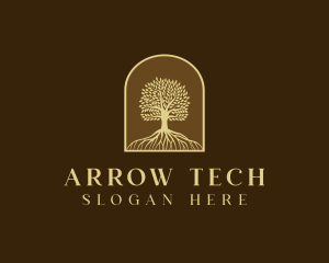 Tree Roots Plant logo design