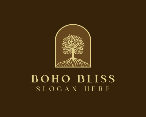 Tree Roots Plant logo design