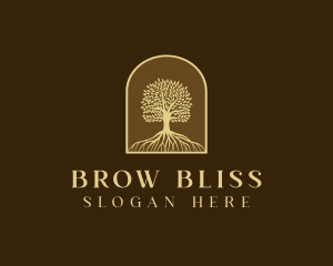 Tree Roots Plant logo design