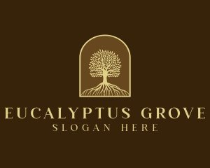 Tree Roots Plant logo design