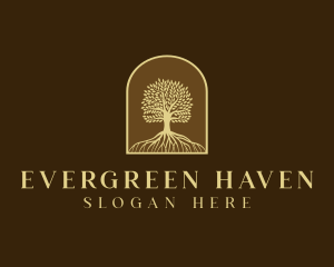 Tree - Tree Roots Plant logo design